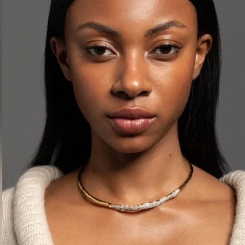 🎁ALEXIS BITTAR Solanales Gold Crystal Collar Necklace - Last 1 - Picture 5 of 9